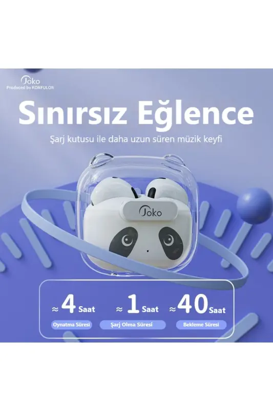 Kablosuz Kulakiçi Bluetooth Kulaklık Ios Android Uyumlu Ultra Hd Ses Kedi Kulaklık - Beyaz - 3