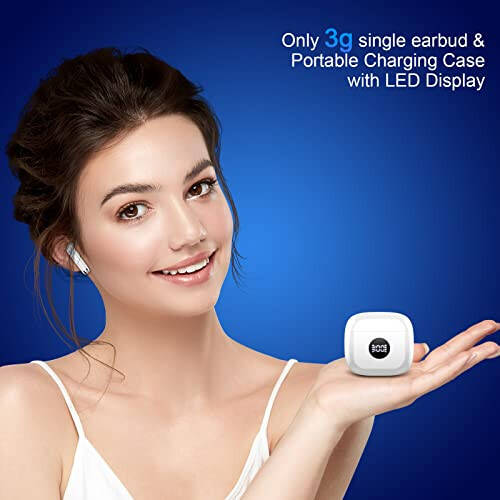 Wireless Earbuds, Bluetooth 5.4 Ear Buds LED Power Display Headphones Bass Stereo, Bluetooth Earbuds in-Ear Noise Cancelling Mic, 40H Playback Mini Case IP7 Waterproof Sports Earphones for Android iOS - 7