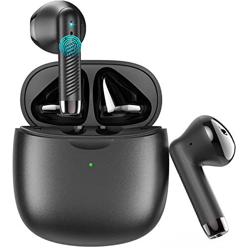 Wireless Earbuds, Bluetooth 5.4 Earbuds Stereo Bass, Bluetooth Headphones in Ear Noise Cancelling Mic, Earphones IP7 Waterproof Sports, 32H Playtime USB C Mini Charging Case Ear Buds for Android iOS 