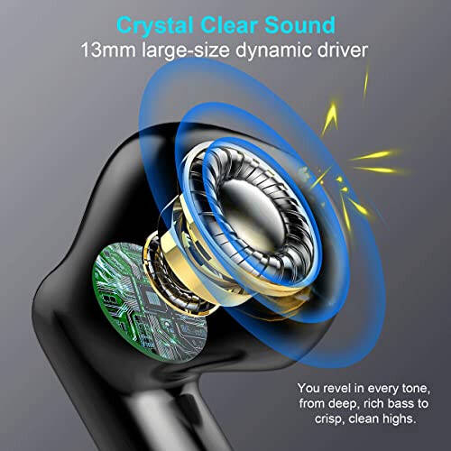 Wireless Earbuds, Bluetooth 5.4 Earbuds Stereo Bass, Bluetooth Headphones in Ear Noise Cancelling Mic, Earphones IP7 Waterproof Sports, 32H Playtime USB C Mini Charging Case Ear Buds for Android iOS - 3