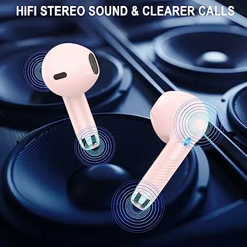Kablosuz Kulaklıklar, Bluetooth 5.4 Kulaklıklar LED Güç Ekranı Kulaklıklar Bas Stereo, Bluetooth Kulaklıklar Kulak İçi Gürültü Önleyici Mikrofon, 40 Saat Oynatma Mini Kasa IP7 Su Geçirmez Spor Kulaklıklar Android iOS için - 6