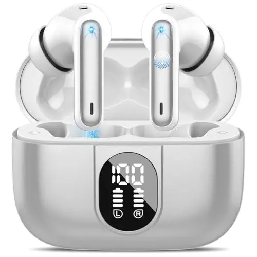 Wireless Earbuds, Bluetooth Headphones HiFi Stereo, 40H Playtime in-Ear Earbud, 2024 Bluetooth 5.3 Earbuds with LED Power Display, IP7 Waterproof Wireless Earphones Sport Headset for Android iOS 