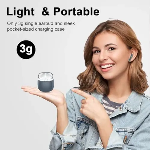 Wireless Earbuds, Bluetooth 5.4 Headphones in Ear with Noise Cancelling Mic | Bluetooth Earbuds Stereo Bass, IP7 Waterproof Sports Earphones, 32H Playtime USB C Charging Ear Buds Gray for Android iOS - 10