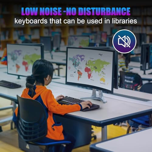 Wireless Gaming Keyboard, RGB & Single-Color Backlit, Full-Size Waterproof Computer Keyboard, Silent Keys, Wrist Rest, Sleep Mode, Rechargeable 2.4G Wireless Keyboardfor Windows, Mac, PC, Laptop - 5