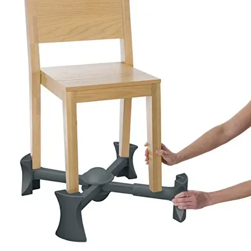 KABOOST Booster Seat for Kitchen Chair, Charcoal - Goes Under The Chair - Portable Booster for Toddlers and Grown Ups - 1