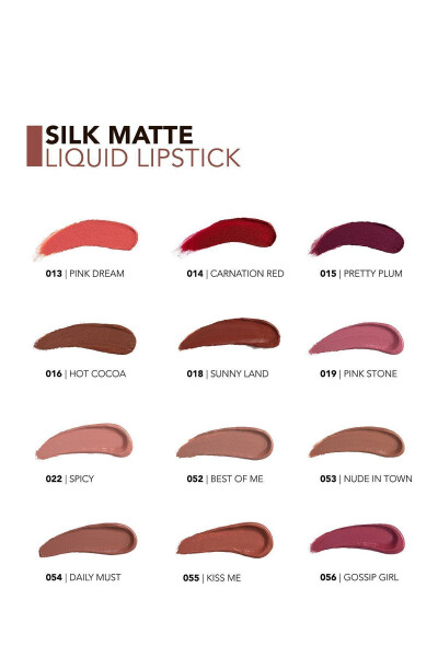 Kadife Dokulu Likit Mat Ruj - Silk Matte Liquid Lipstick - 005 AUTUMN TIMBER - 8690604397341 - 005 AUTUMN TIMBER - 18