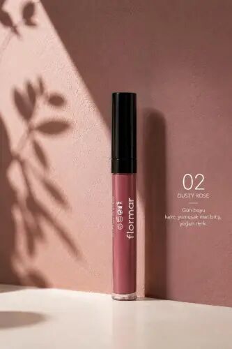 Kadife Dokulu Likit Mat Ruj - Just Matte Liquid Lipstick 02 Dusty Rose - 02 Dusty Gül - FLORMAR (1)
