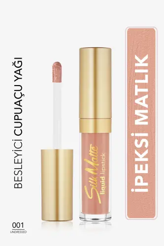Kadife Dokulu Likit Mat Ruj - Silk Matte Liquid Lipstick - 001 UNDRESSED - 8690604397273 - 001 UNDRESSED 