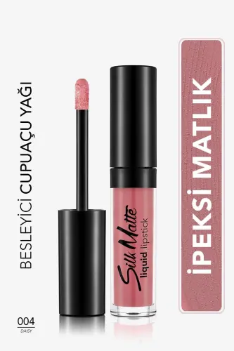 Kadife Dokulu Likit Mat Ruj - Silk Matte Liquid Lipstick - 004 Daısy - 8690604397334-004 DAISY 