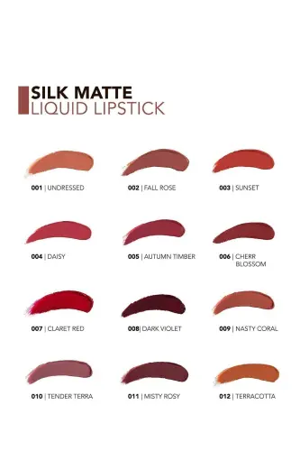 Kadife Dokulu Likit Mat Ruj - Silk Matte Liquid Lipstick - 004 Daısy - 8690604397334 - 004 DAISY - 5