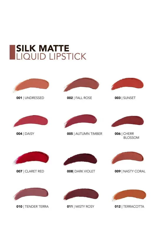 Kadife Dokulu Likit Mat Ruj - Silk Matte Liquid Lipstick - 004 Daısy - 8690604397334 - 004 DAISY - 5