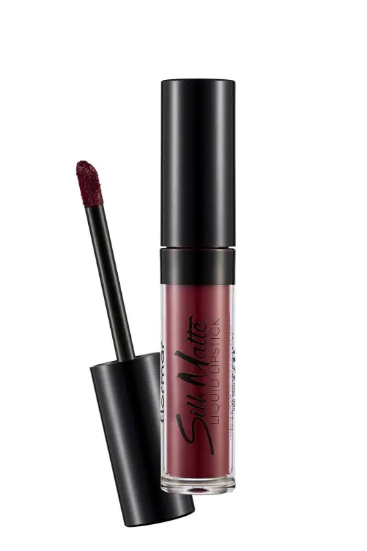Kadife Dokulu Likit Mat Ruj - Silk Matte Liquid Lipstick - 008 DARK VIOLET - 8690604397372 - 008 DARK VIOLET - 2