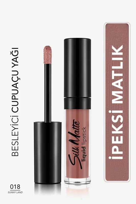 Kadife Dokulu Likit Mat Ruj - Silk Matte Liquid Lipstick - 018 SUNNY LAND - 8690604627615-018 SUNNY LAND - FLORMAR