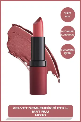 Velvet Matte Lipstick 10 Velvet Mat Ruj 4,2 g-R 