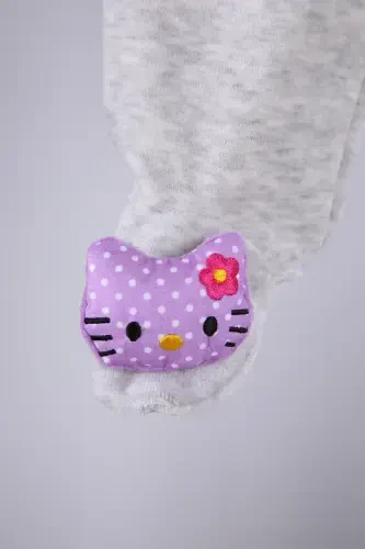 Kadife O'yinchoqli Qiz Bola Chaqaloq Bolalar Shim Hello Kitty-Tutun Rangi - 3