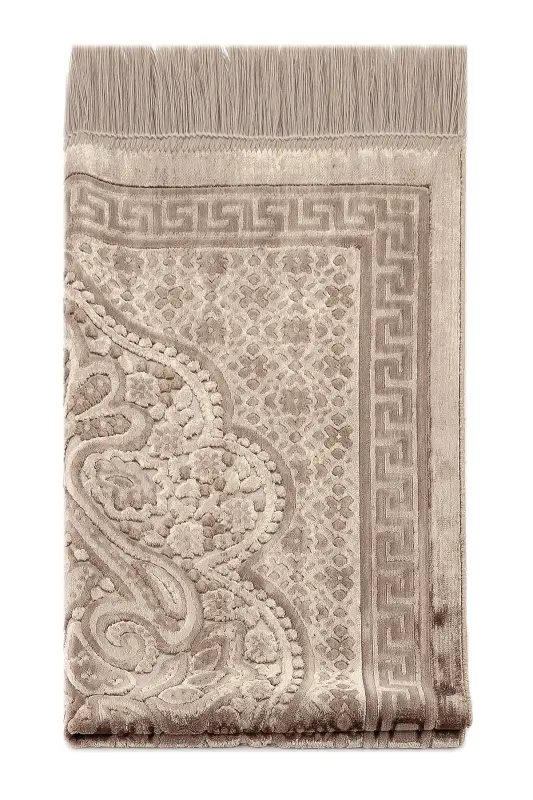 Kadife Seccade İnci Velvet Pearl - Kahverengi - Kahverengi - 5