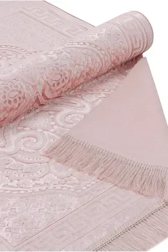 Kadife Seccade Inci Velvet Pearl - Pembe-Pembe - 4