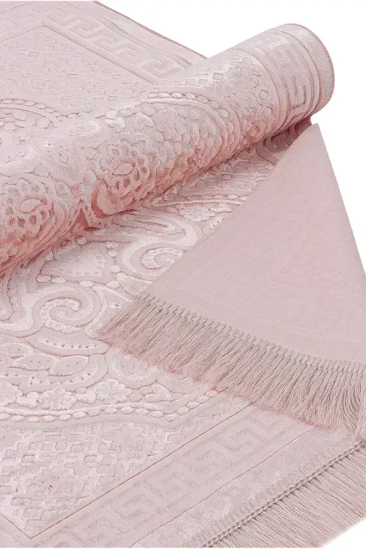 Kadife Seccade Inci Velvet Pearl - Pembe-Pembe - 7