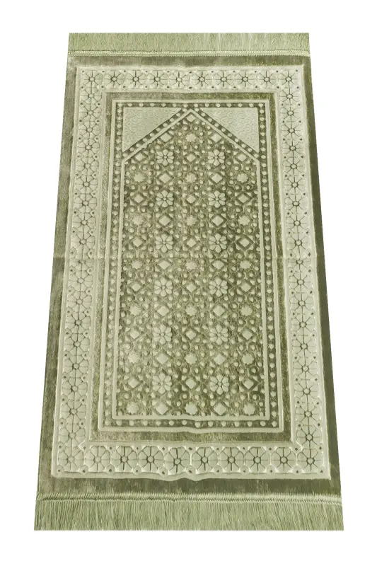 Kadife Seccade İnci Velvet Pearl - Yeşil - Yeşil - IHVAN ONLINE