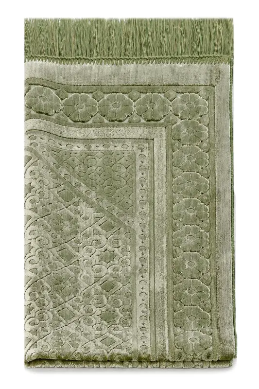 Kadife Seccade İnci Velvet Pearl - Yeşil - Yeşil - 5