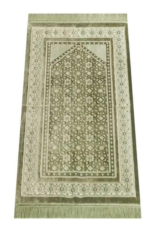Kadife Seccade İnci Velvet Pearl - Yeşil - Yeşil - 6
