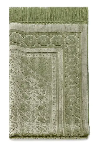 Kadife Seccade İnci Velvet Pearl - Yeşil - Yeşil - 9