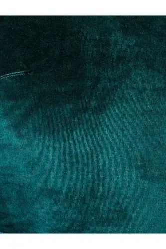 Kadife Tek Omuz Detaylı Tulum - 6