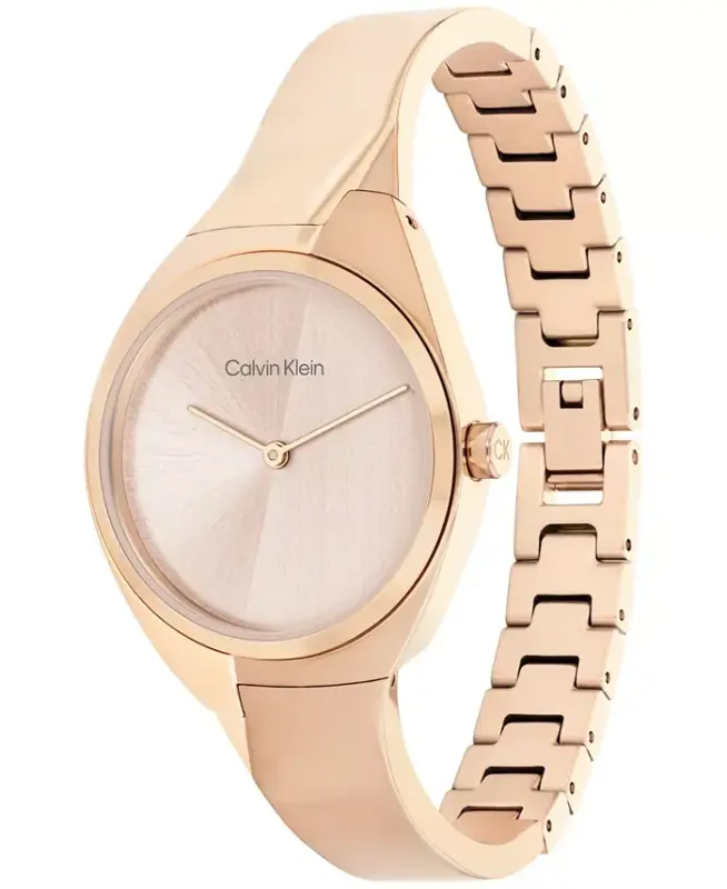 Women's 2-Hand Carnation Gold-Tone Stainless Steel Bangle Bracelet Watch 30mm - Carnation Gold - 2