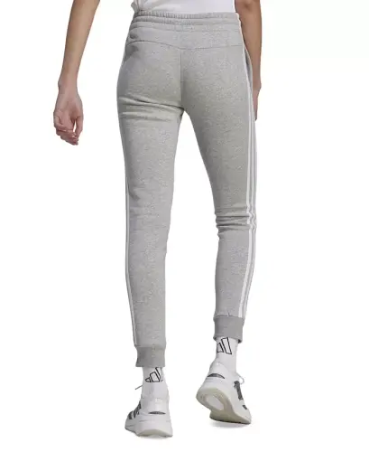 Women's 3-Stripe Cotton Fleece Sweatpant Jogger-Medium Grey Heather/white - ADIDAS (1)