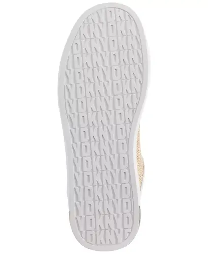Women's Abeni Arch Raffia Logo Low-Top Sneakers - White/Natural - 5