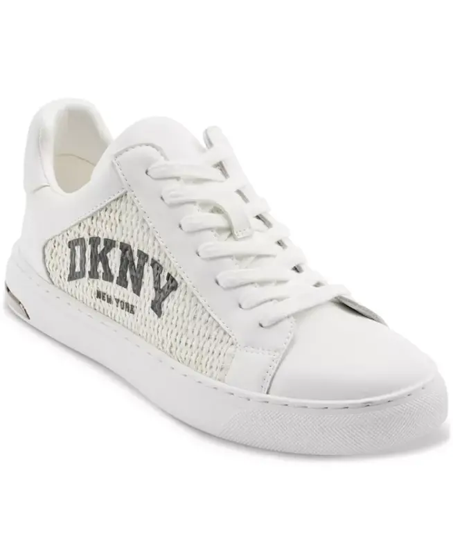 Women's Abeni Arch Raffia Logo Low-Top Sneakers - Bright White - 1