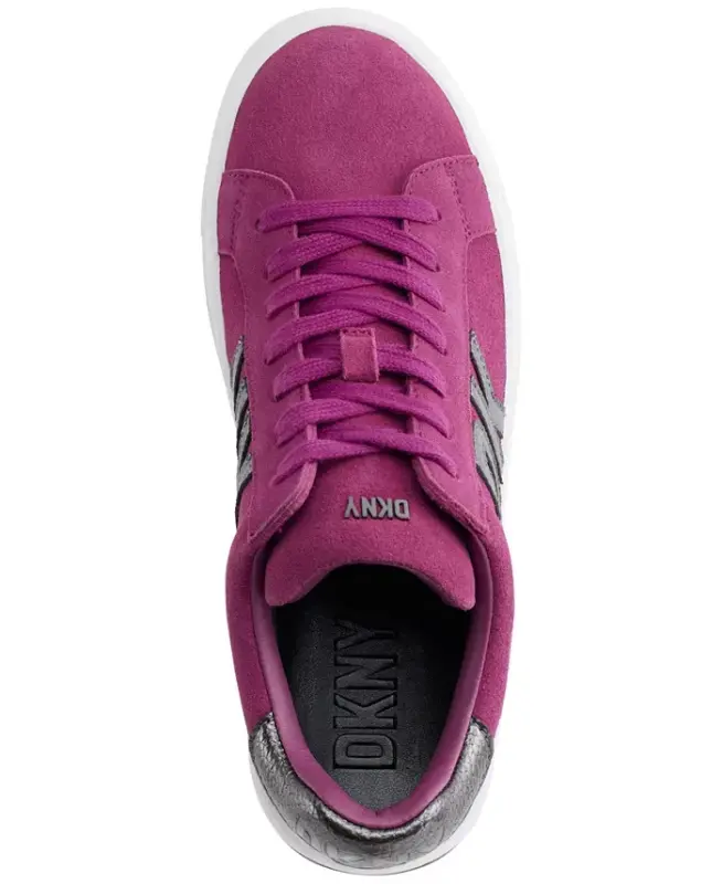 Women's Abeni Lace Up Low Top Sneakers - Berry - 4