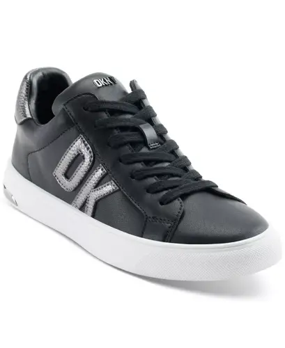 Women's Abeni Lace Up Low Top Sneakers - Black/Dark Gunmetal 