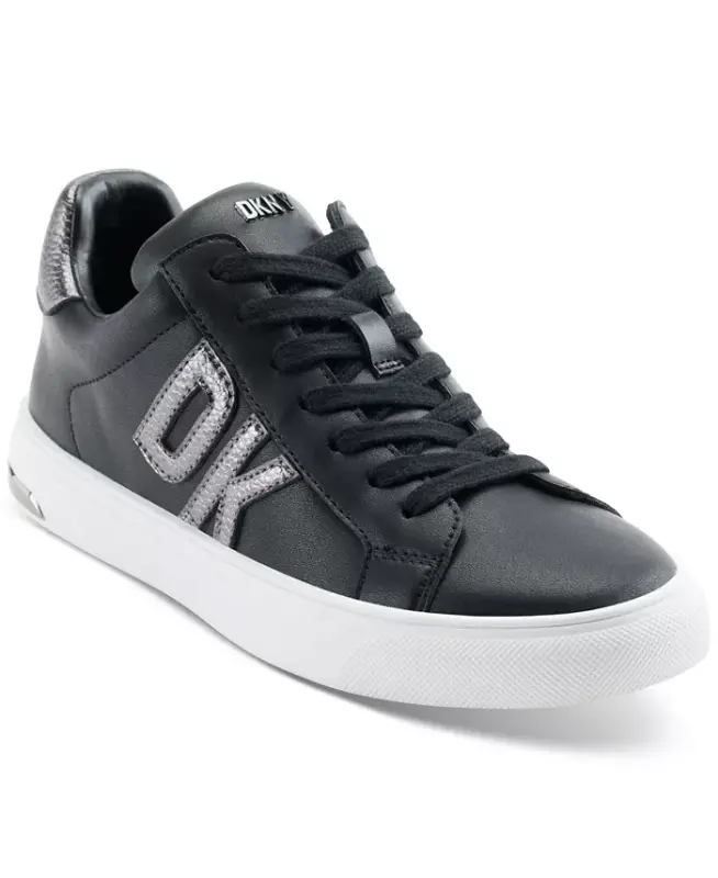 Women's Abeni Lace Up Low Top Sneakers - Black/Dark Gunmetal - 1