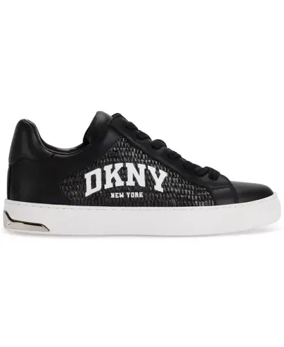Women's Abeni Arch Raffia Logo Low-Top Sneakers - Black - 2