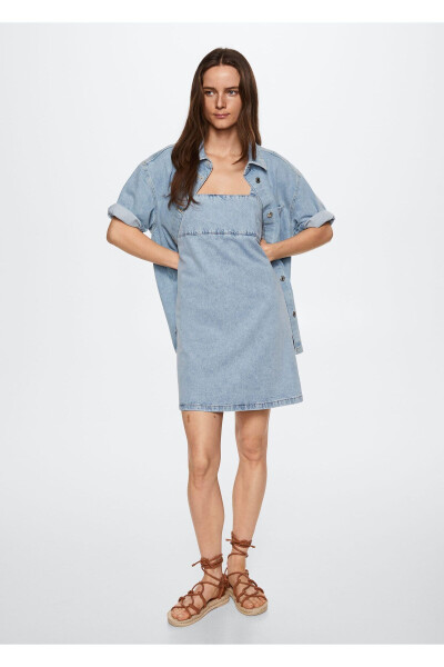 Kadın Açık Mavi Elbise - MANGO