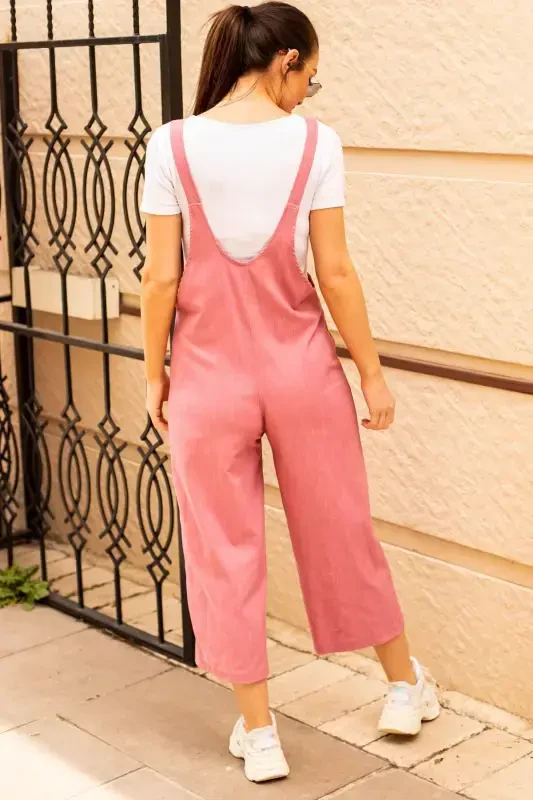 Kadın Açık Pembe Bahçıvan Tulum ARM-20K001117-Açık Pembe - 3