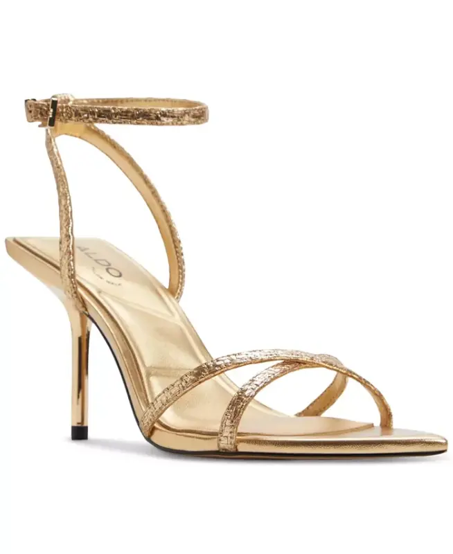 Women's Adrina Two-Piece Dress Sandals - Gold Raffia - ALDO