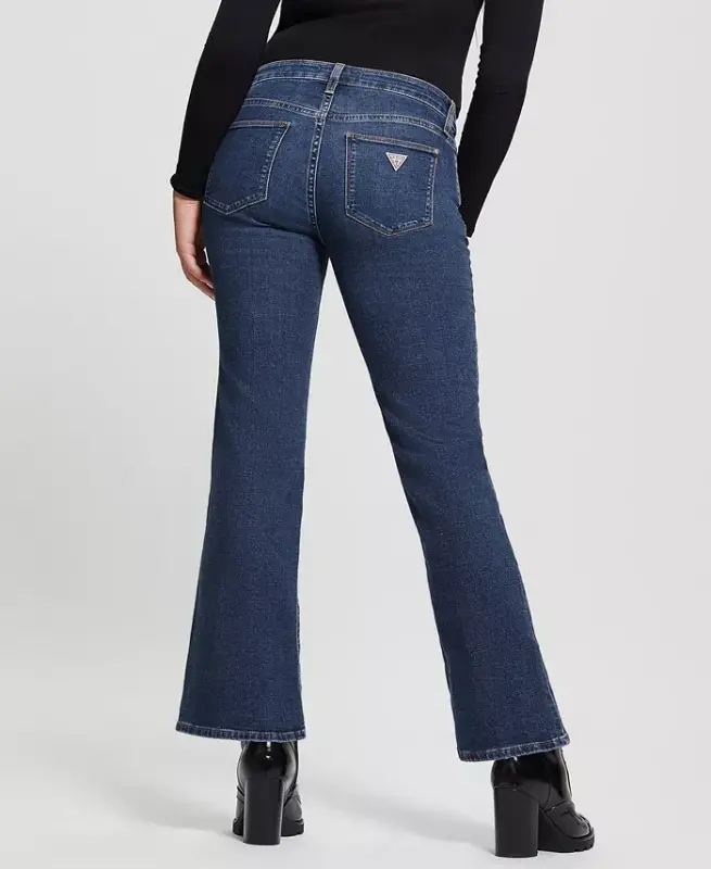 Women's Whiskered Faded-Front Bootcut Denim Jeans-Element Wash - 4