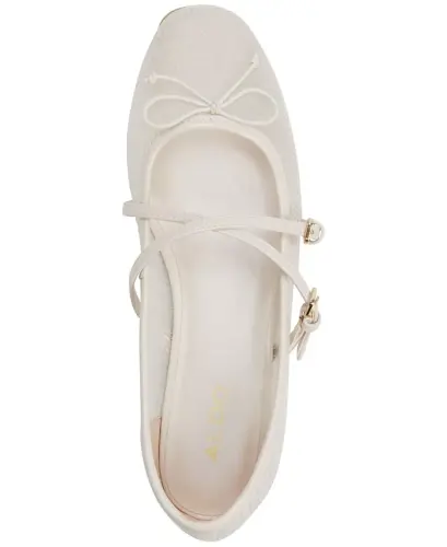 Women's Amberlee Cross Strap Ballet Flats - Grey Mesh - 4