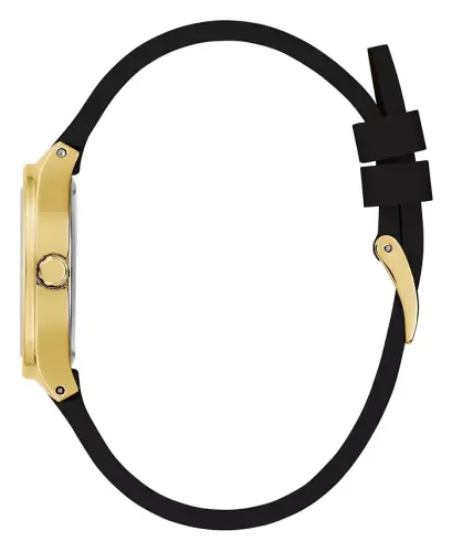 Women's Analog Black Silicone Watch 32mm-Black - GUESS (1)