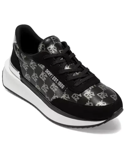 Women's Aranae Lace-Up Sneakers - Black/Nickel - 1