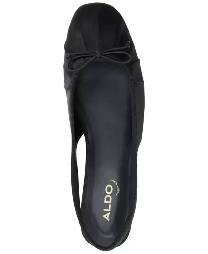 Women's Arlet Slingback Flats - Black Satin - 4