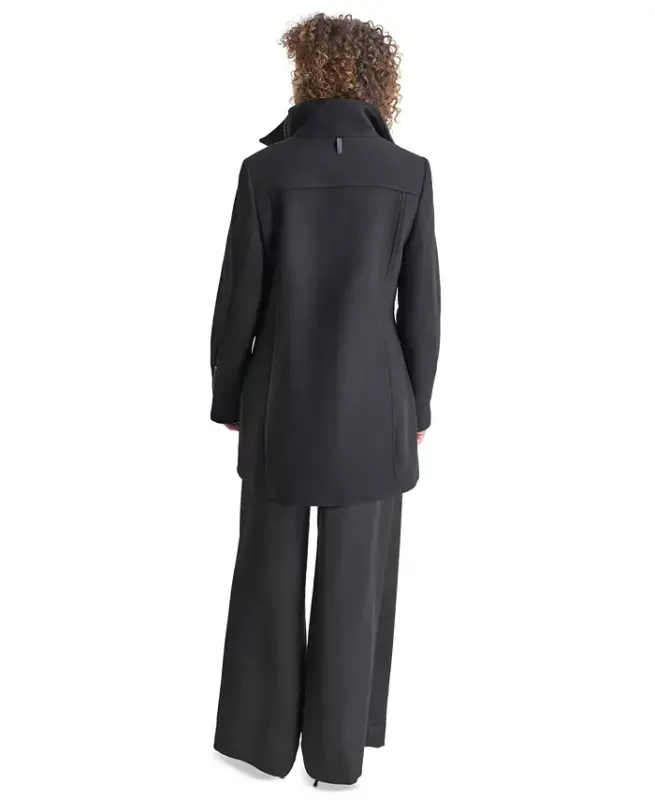 Women's Asymmetrical Zip Coat - Black - 6
