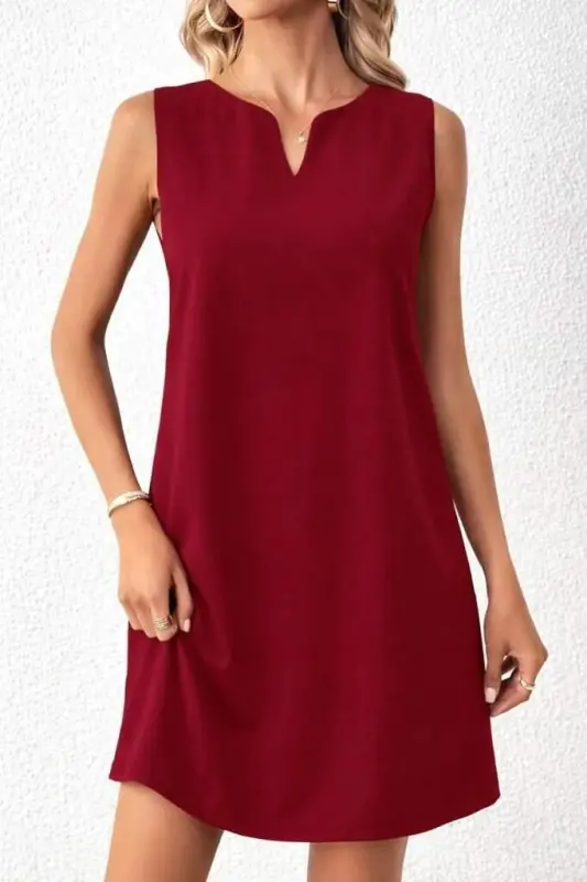 Kadın Askılı V Yakalı Mini Ithal Krep Elbise - BÜYÜKBEDENIZ