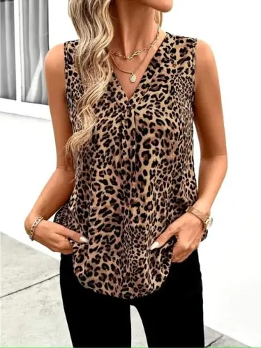 Kadın Askılı V Yakalı Süprem Bluz - 1