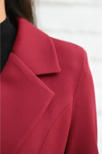 Kadın Astarlı Blazer Ceket 0101-22-Bordo 