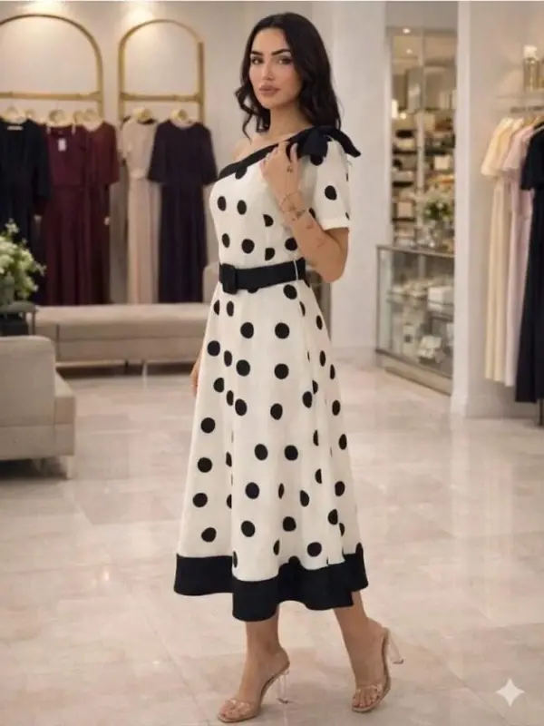 Kadın Atlas-dokuma Kumaş Ceket Elbise - 7