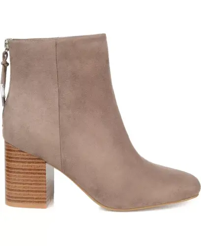 Women's Audrina Stacked Heel Dress Booties - Taupe - JOURNEE COLLECTION (1)