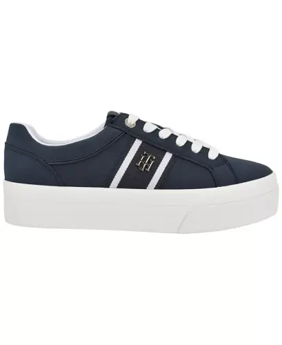 Women's Badria Logo Platform Sneakers - Dark Blue/White - TOMMY HILFIGER (1)